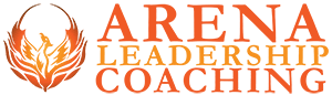 A green banner with orange letters that say " dare leader coach ".