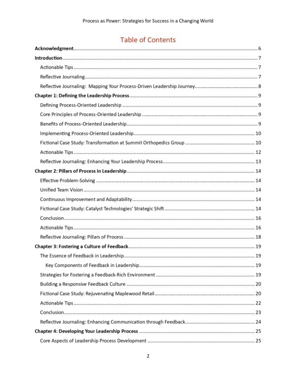 Table Content Process 1